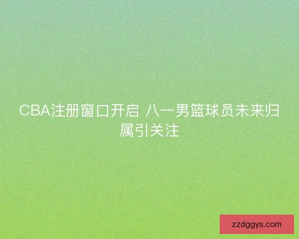CBA注册窗口开启 八一男篮球员未来归属引关注