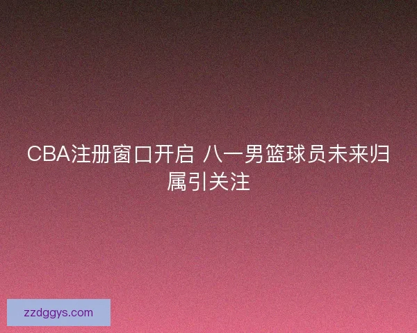 CBA注册窗口开启 八一男篮球员未来归属引关注 CBA注册窗口开启 八一男篮球员未来归属引关注